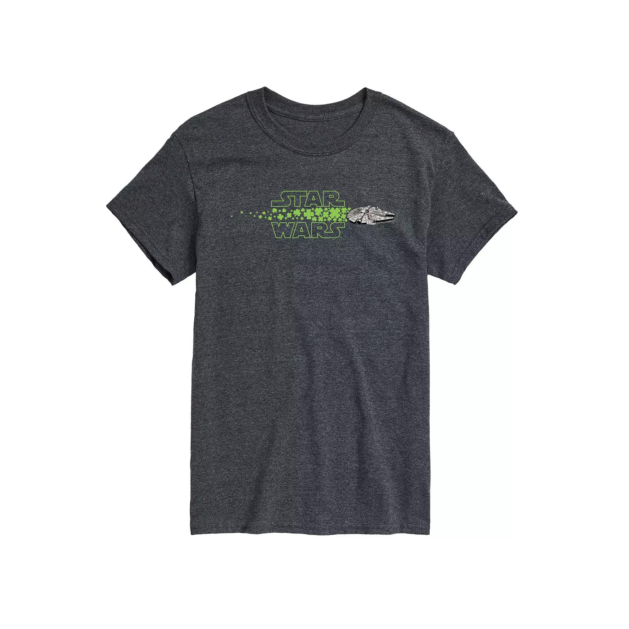 Big & Tall Star Wars Millennium Falcon St. Patrick's Day Logo Graphic Tee, Men's,  Product Image