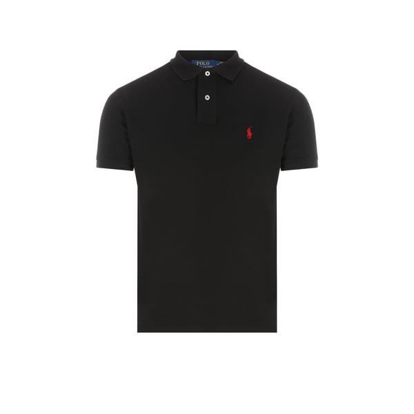 POLO RALPH LAUREN Embroidered-logo Polo Shirt In Black Product Image