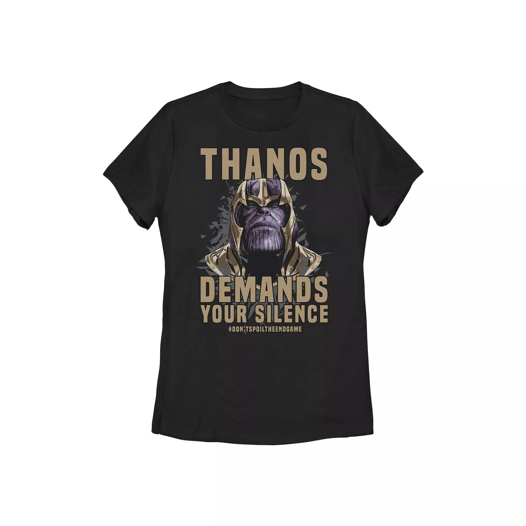 Men's Marvel Avengers "Thanos Demands Your Silence" Tee,  Product Image