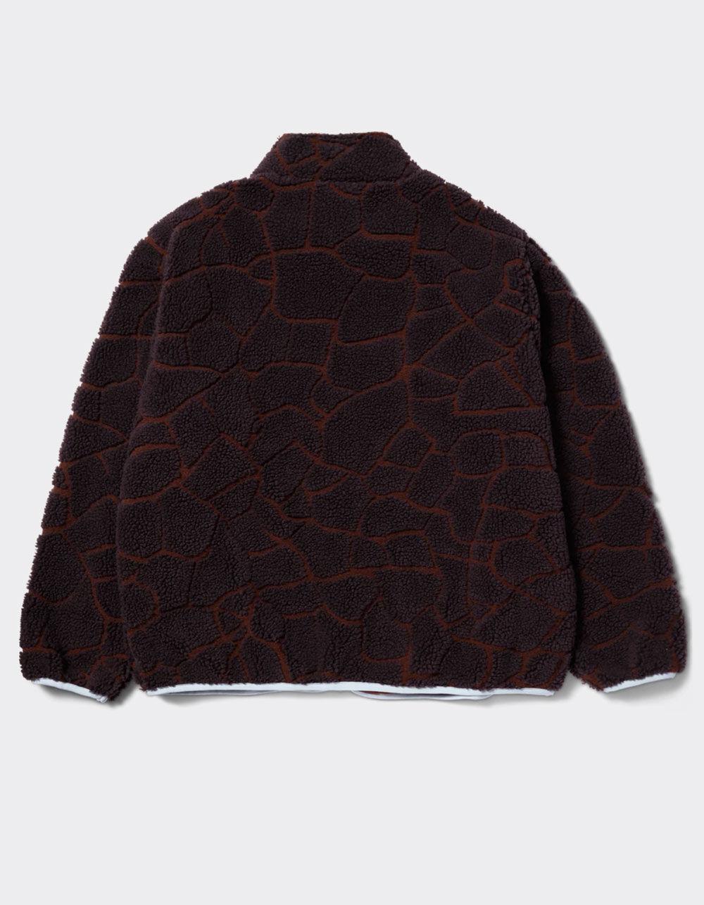 HUF Quake Mens High Pile Fleece Jacket - BROWN COMBO Product Image