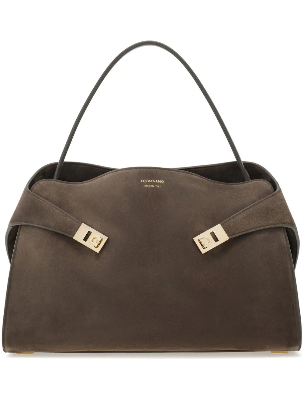 Hug structured suede tote bag Product Image