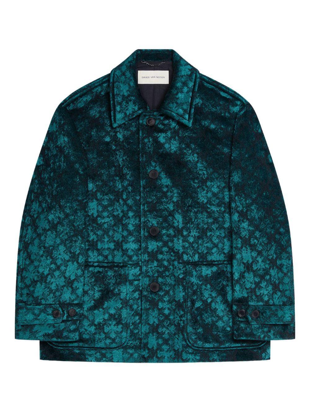 jacquard single-breasted blazer Product Image