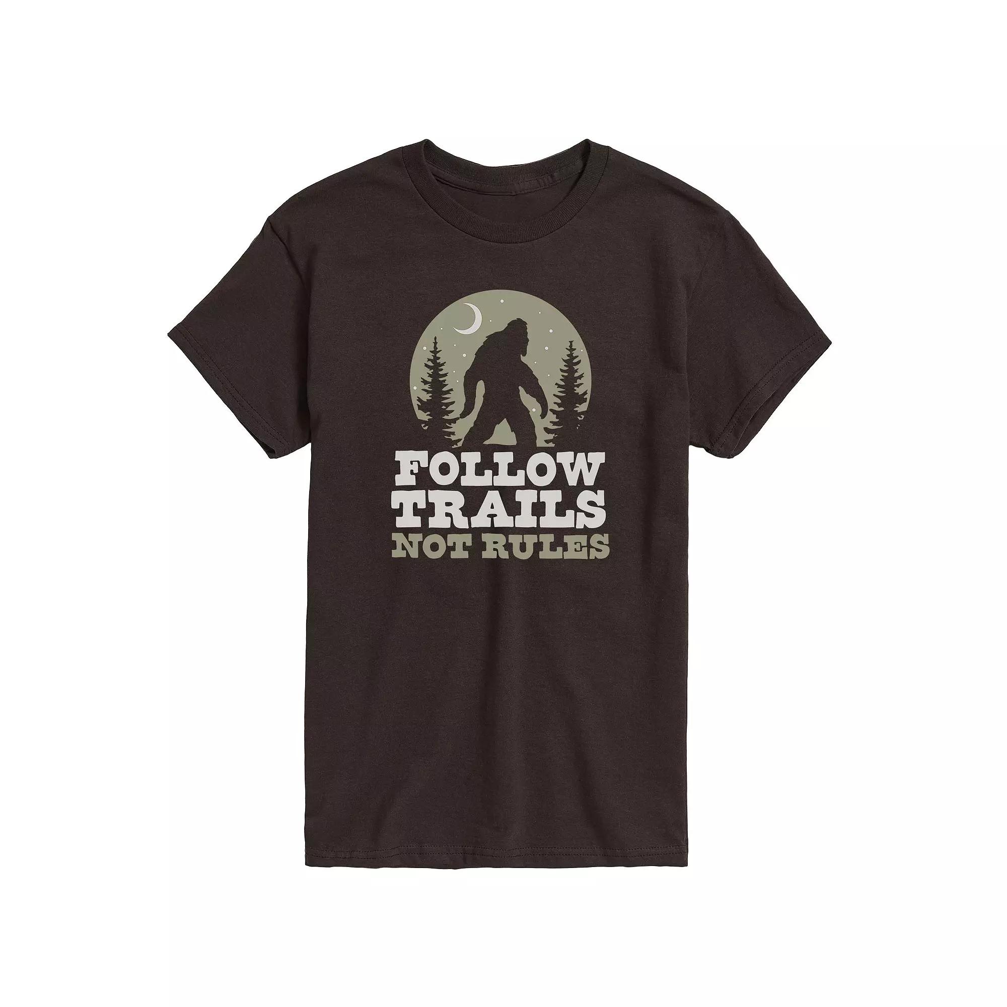 Men's Follow Trails Not Rules Sasquatch Graphic Tee,  Product Image