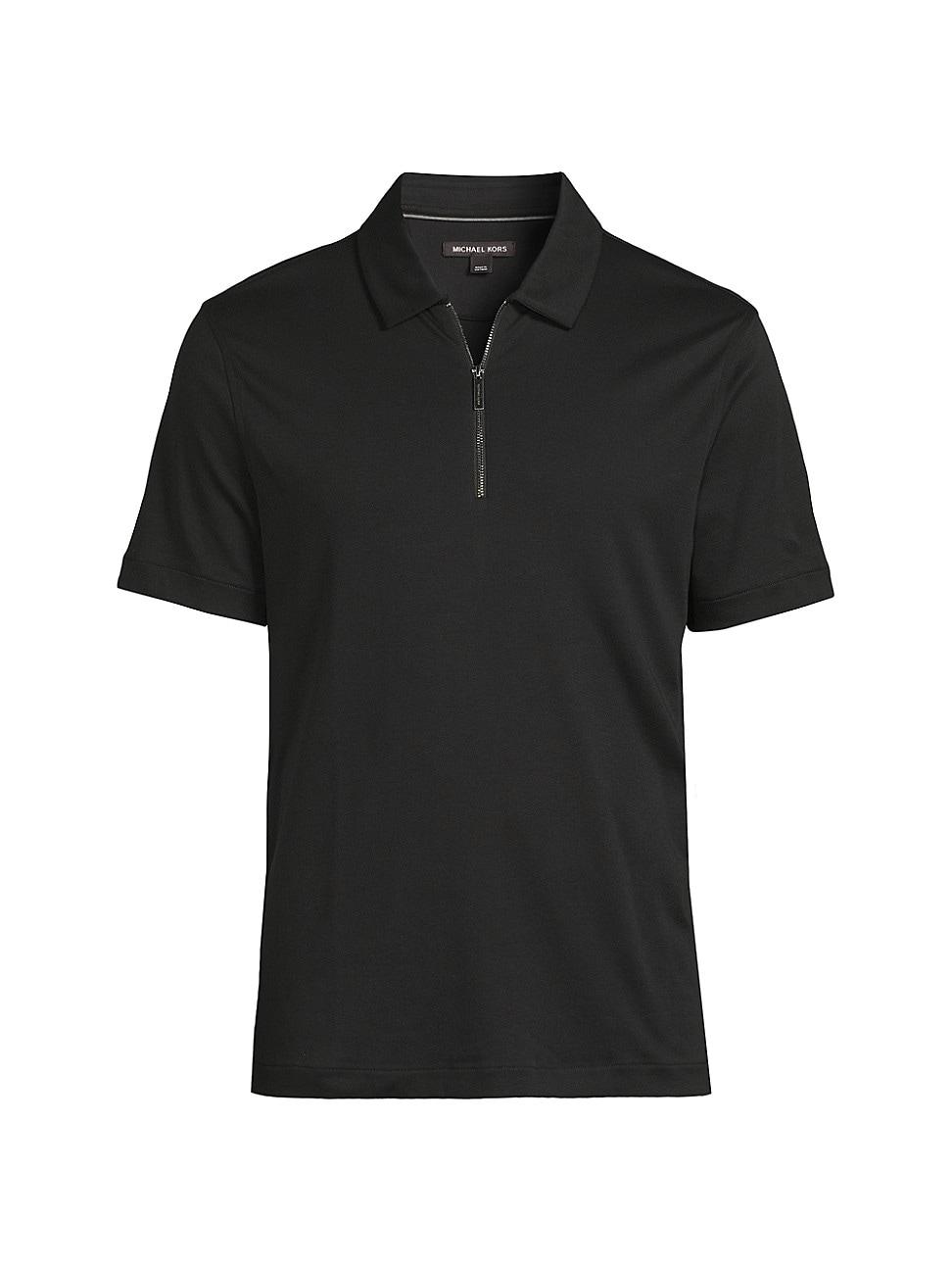 Mens Sleek Interlock Zip Polo Shirt Product Image
