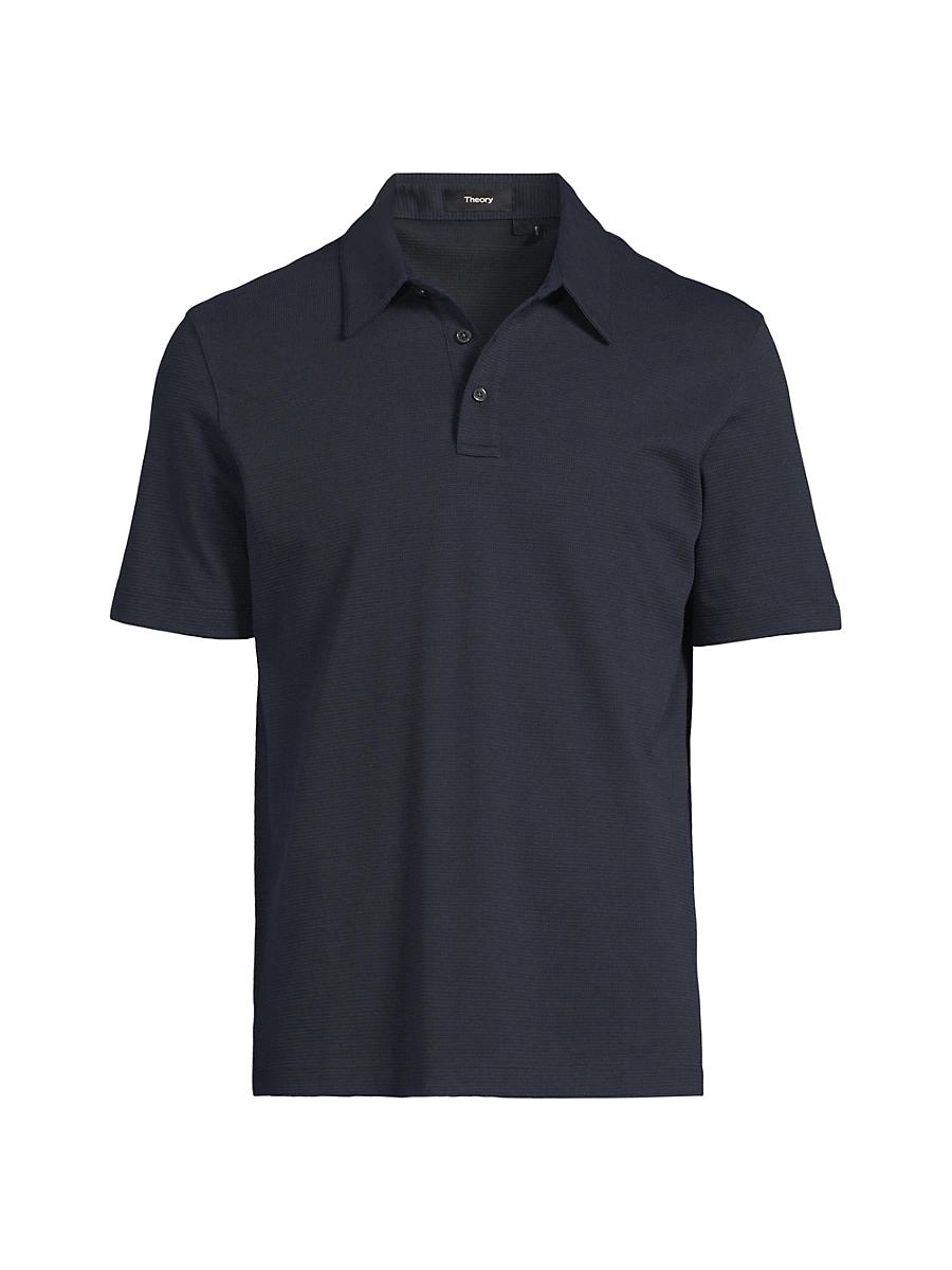 Mens Textured Polo Shirt Product Image