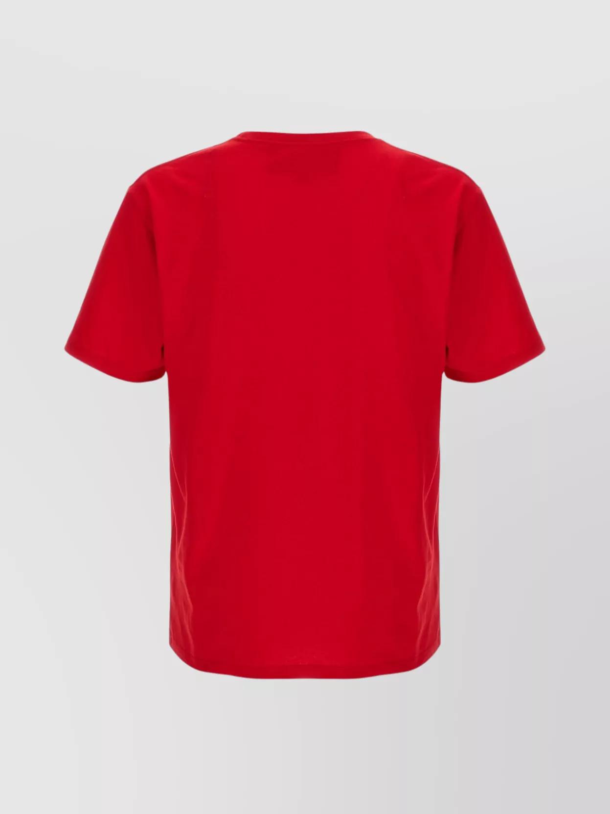 VALENTINO Graphic Print House Cat Crew Neck T-shirt In Red Product Image