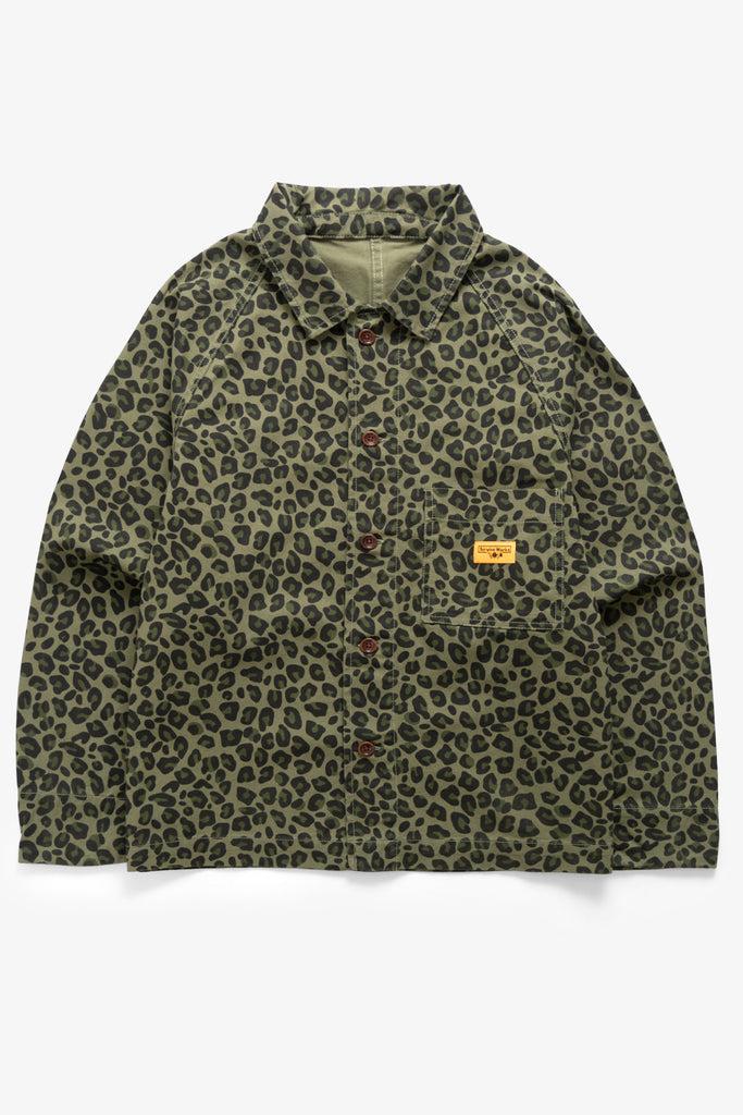 Patterned Front Of House Jacket - Green Leopard Product Image