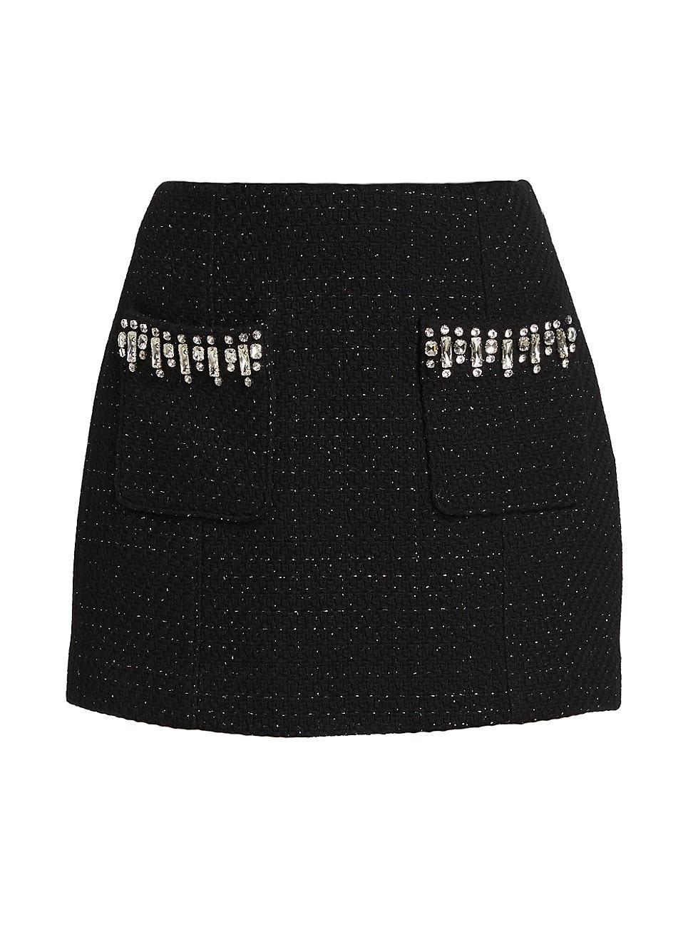 Womens Randi Embellished Tweed Skirt Product Image