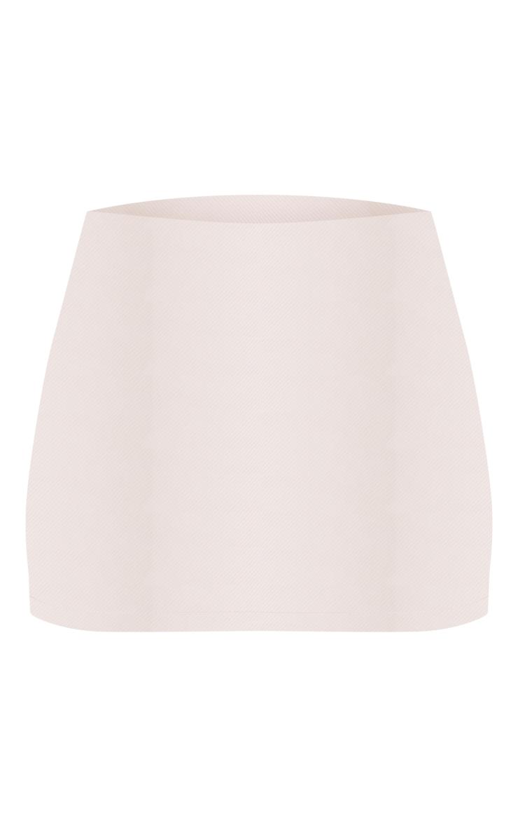 White Tailored Mini Skirt Product Image