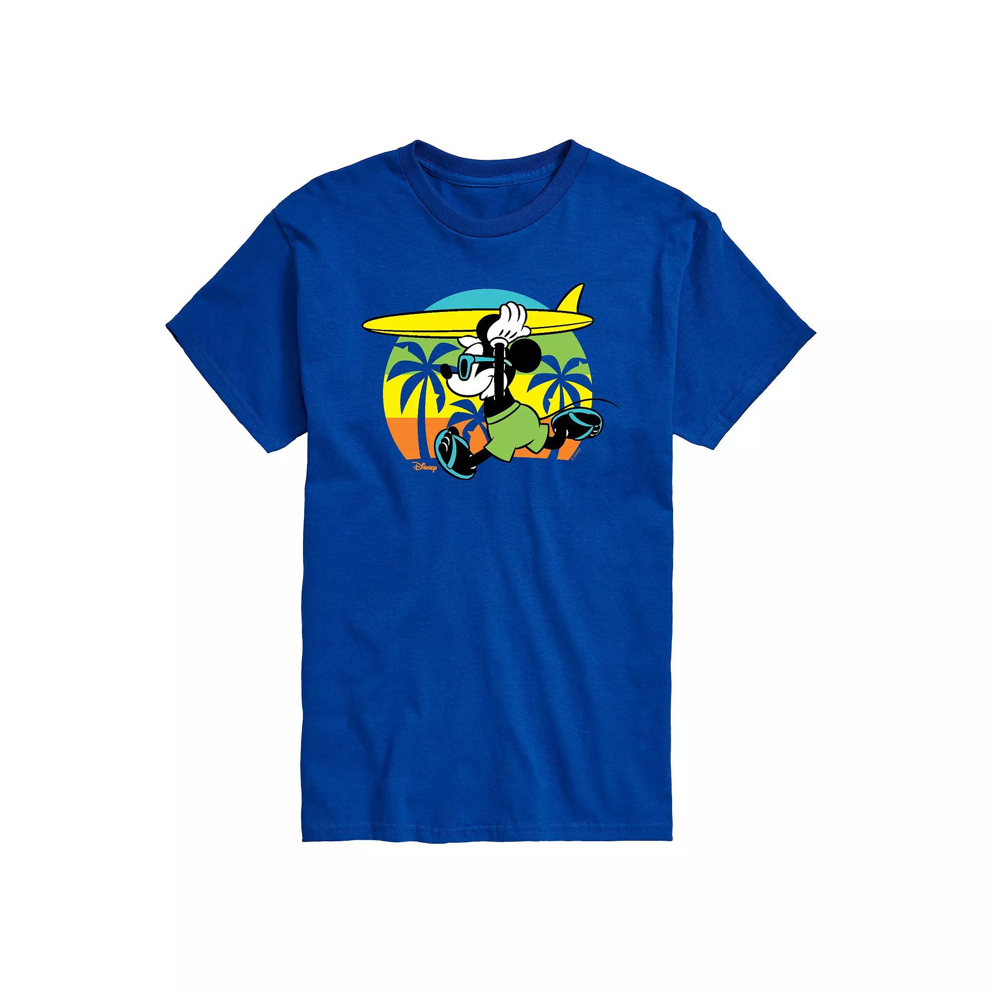 Disney's Mickey Mouse Men's Beach Surfing Graphic Tee,  Product Image