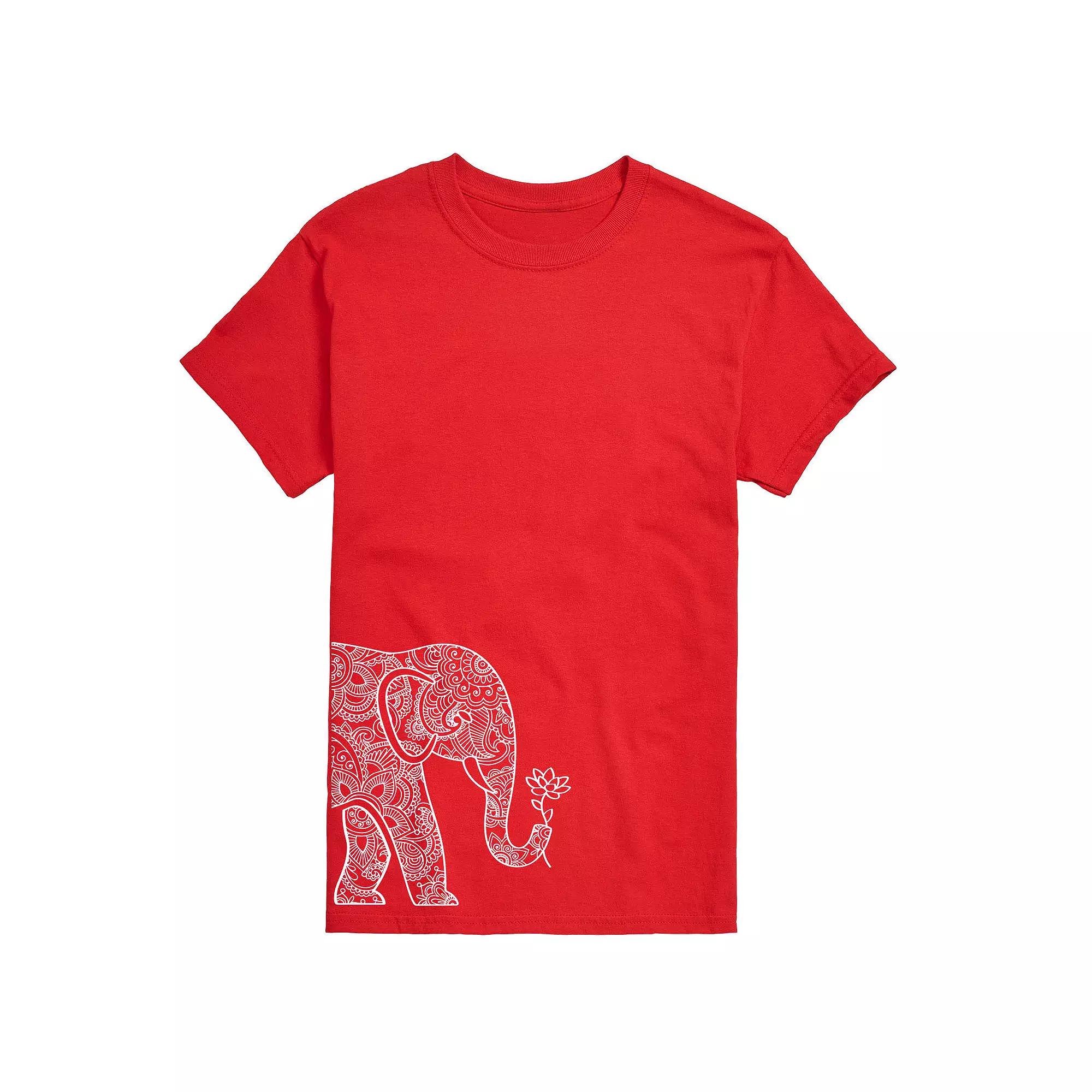 Big & Tall Elephant Lotus Tee, Men's,  Product Image