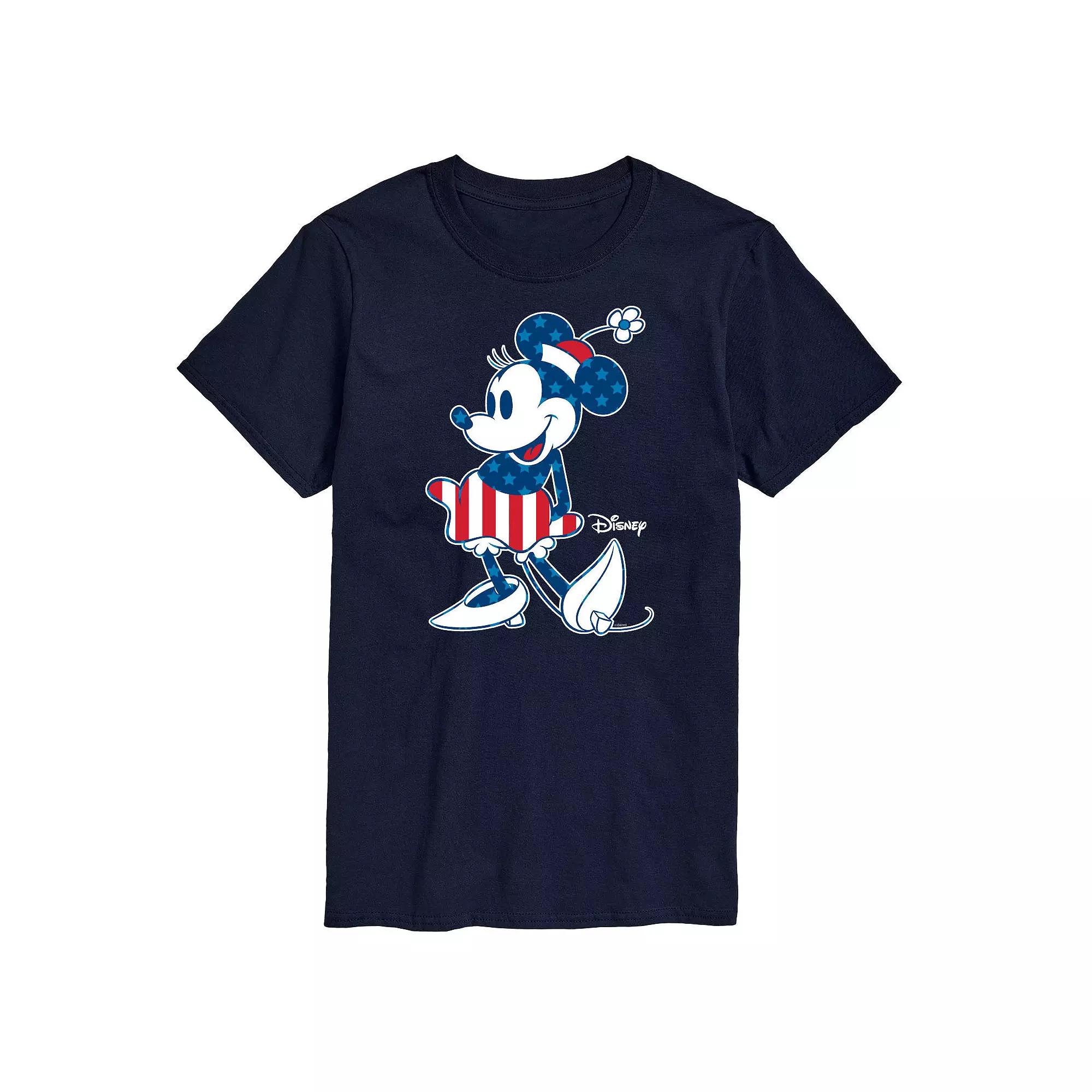 Disney's Minnie Mouse Men's Americana Flag Graphic Tee,  Product Image