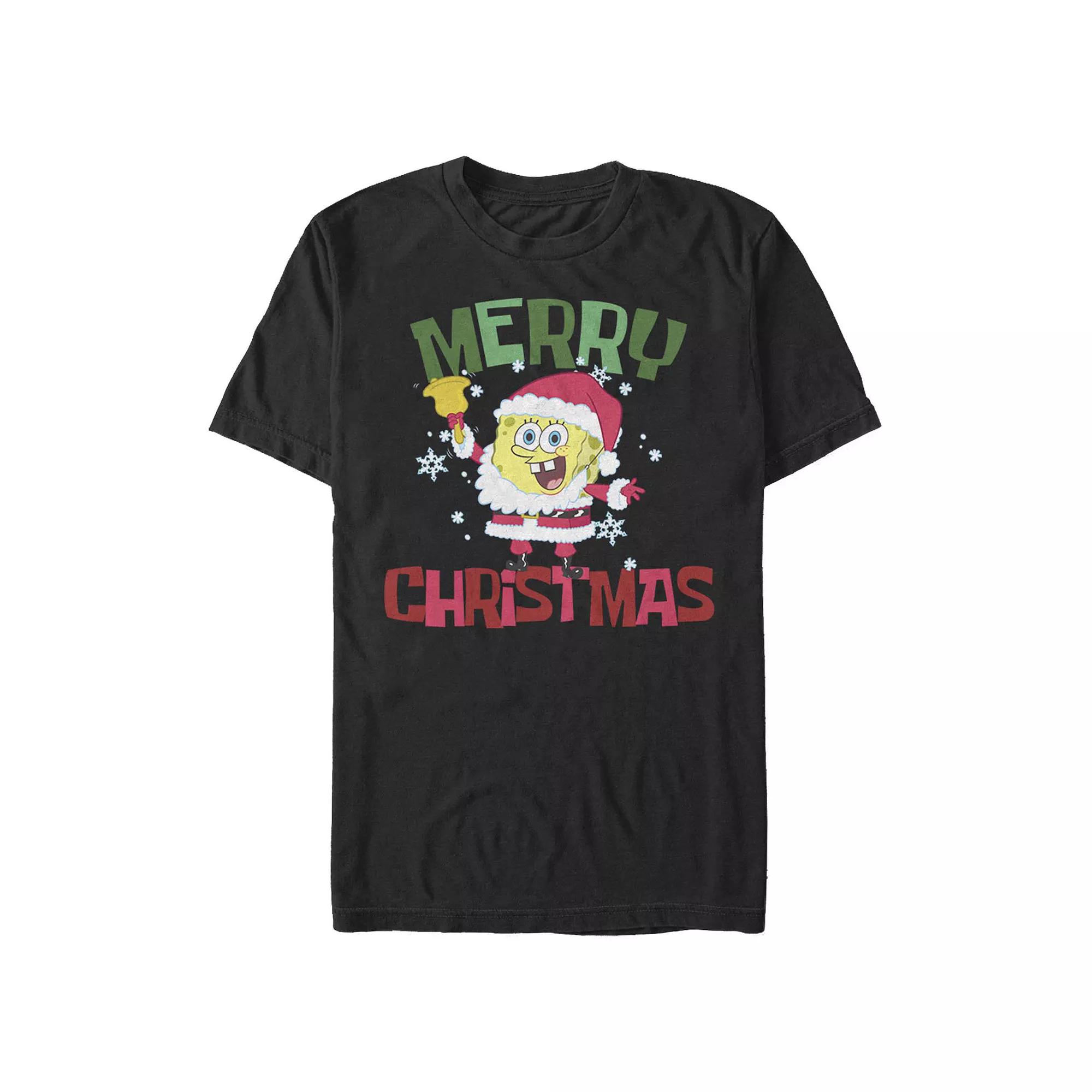 Men's Spongebob Squarepants Santa Tee,  Product Image