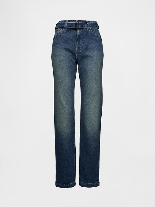 High Rise Studded &apos;90s Straight Jeans Product Image