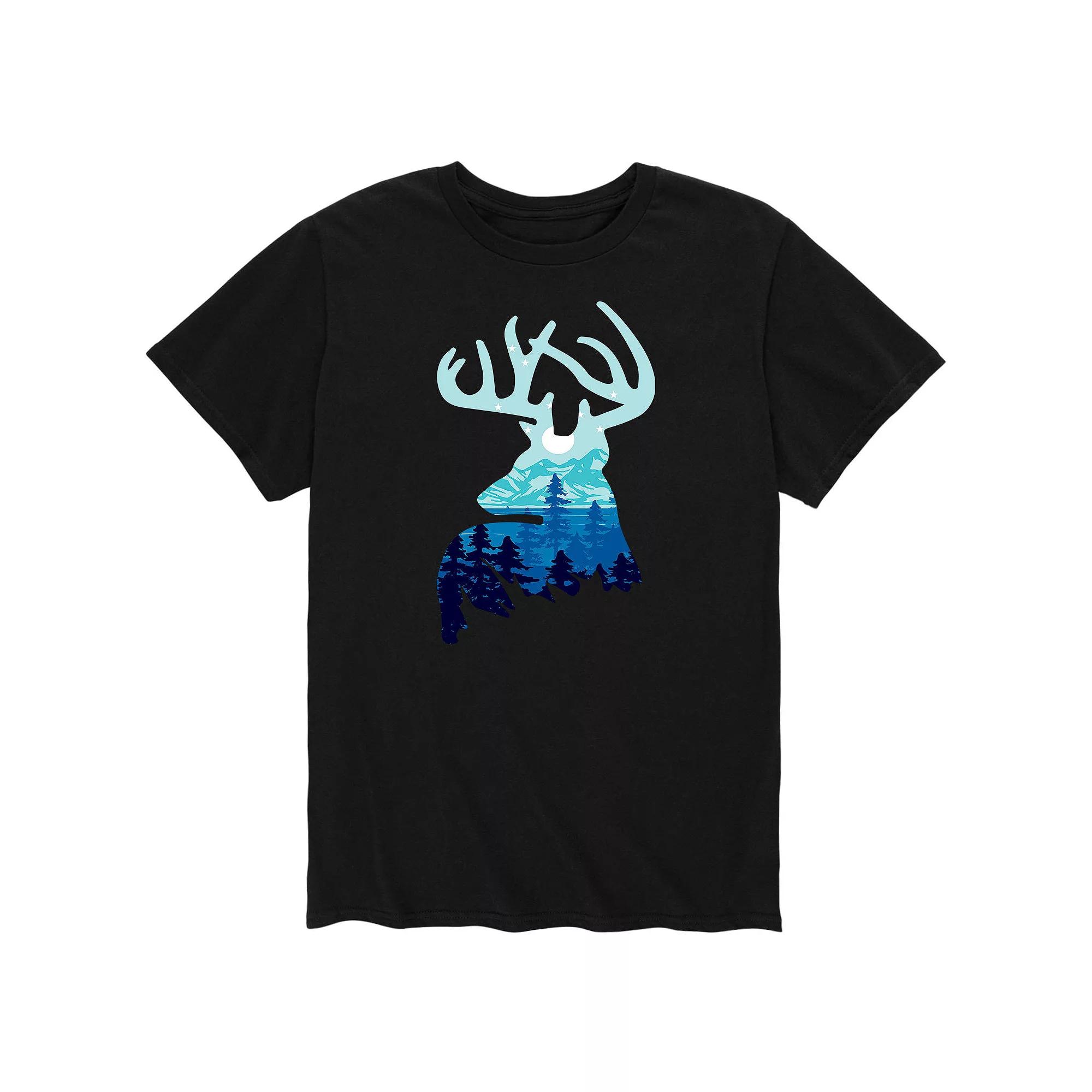 Men's Outdoor Scene Deer Tee,  Product Image