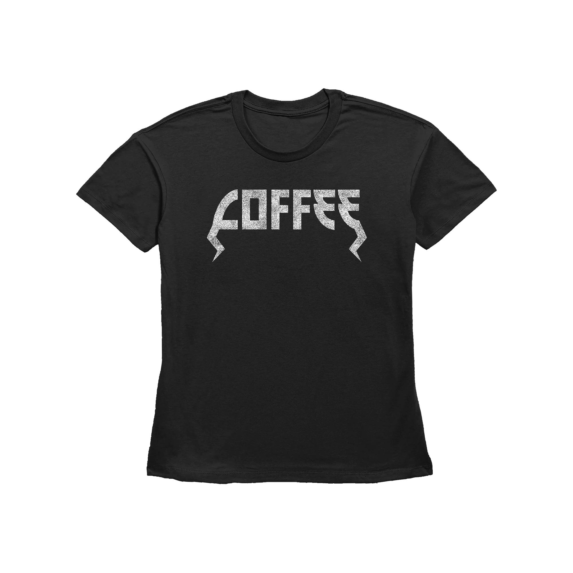 Women's Fifth Sun Distressed Metal Music "Coffee" Short Sleeve Graphic Tee, Girl's,  Product Image