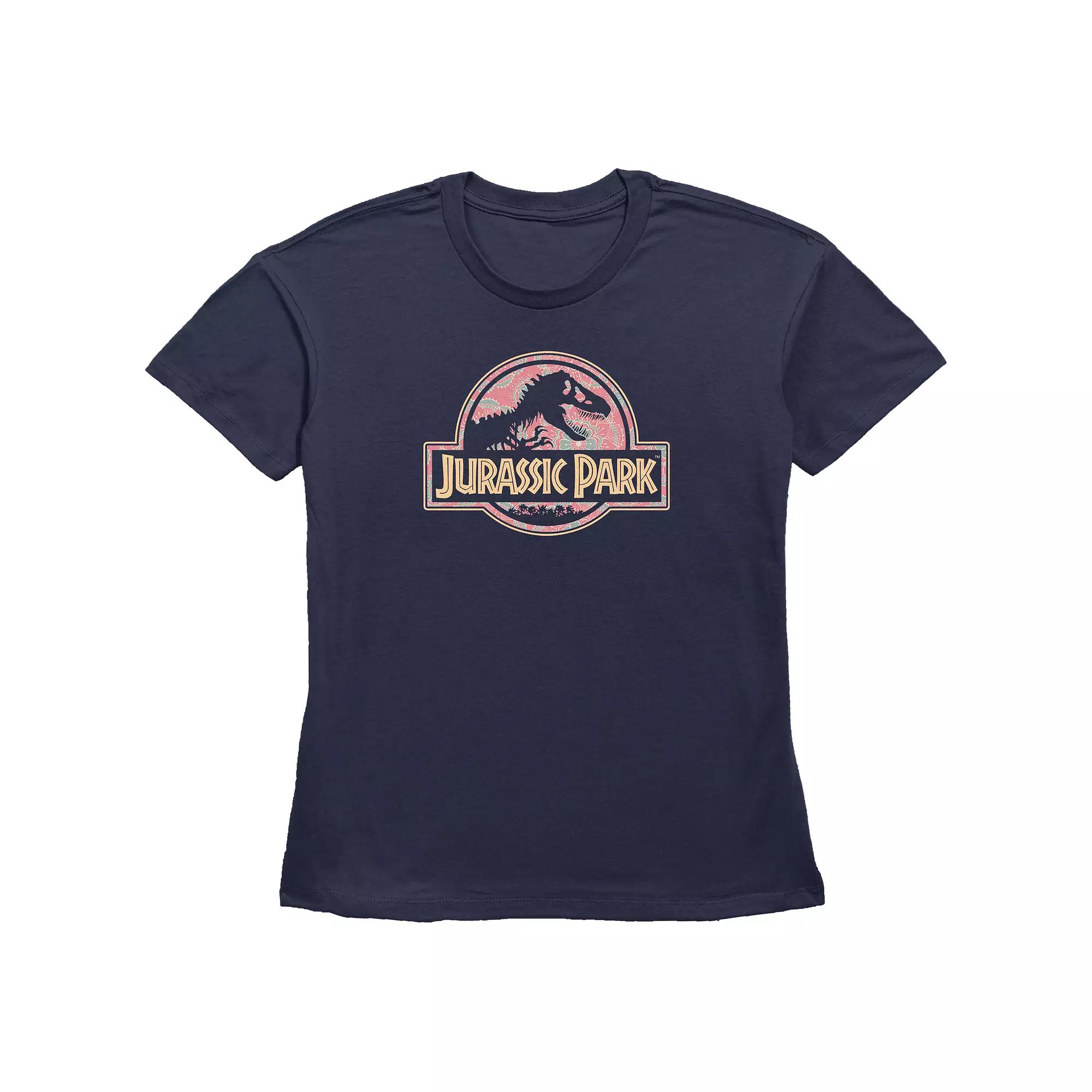 Women's Jurassic Park Floral Mandala Logo Graphic Tee, Girl's,  Product Image