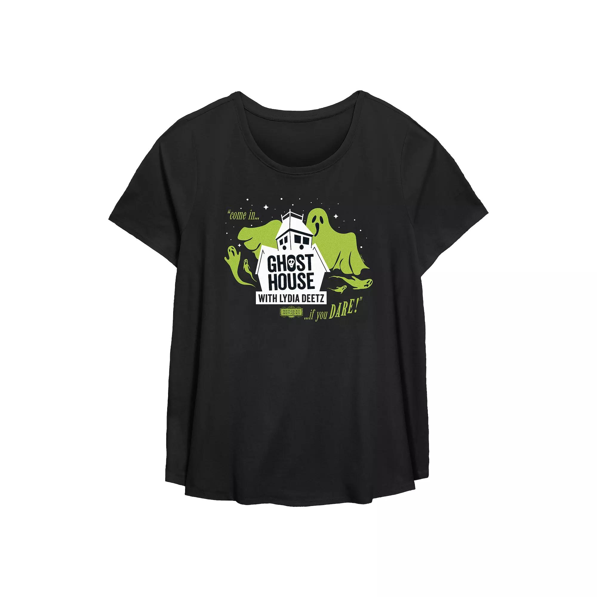 Plus Size Dr. Seuss Cindy-Lou Who Holly And Jolly Flowy Graphic Tee, Women's, Size: 4XL, Black Product Image