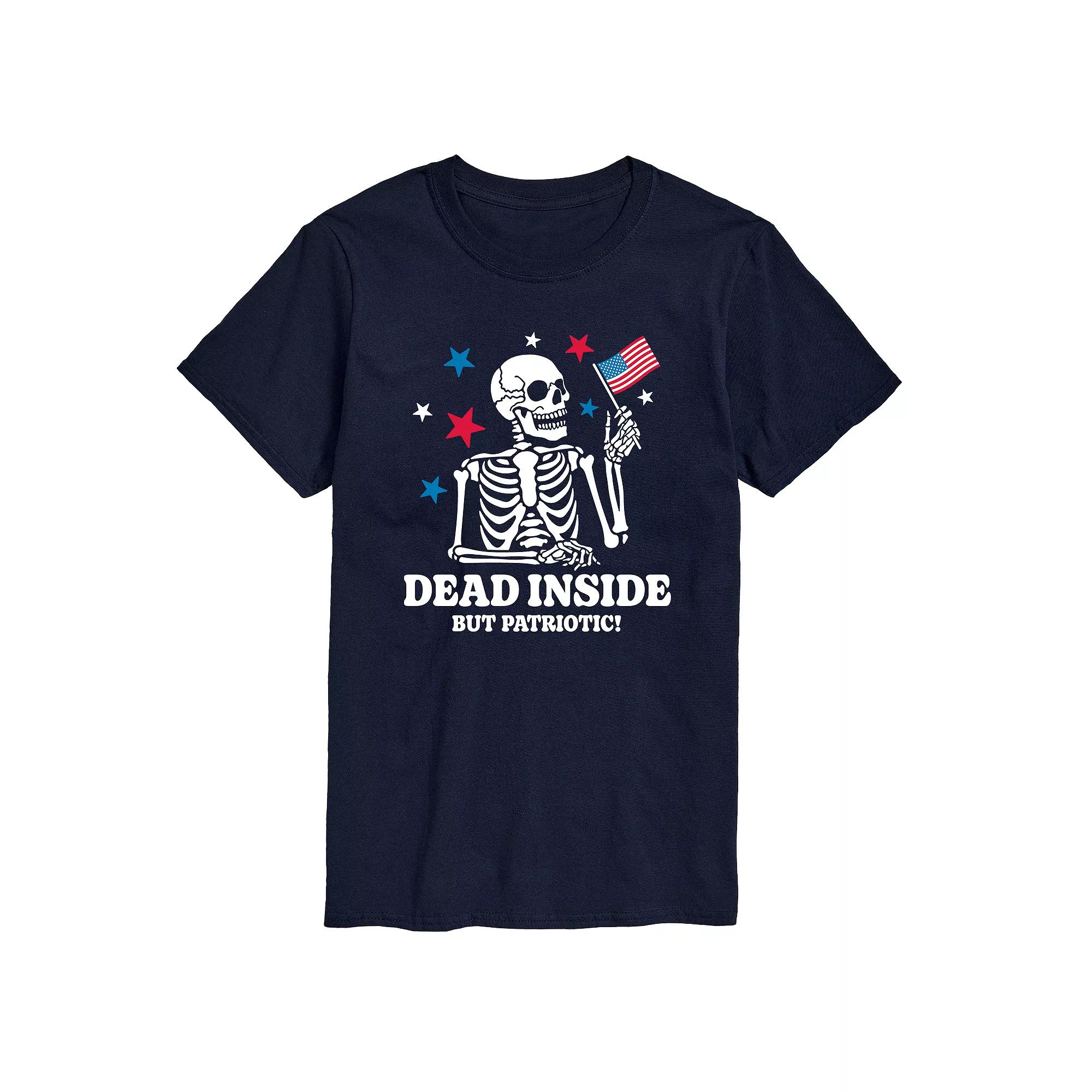 Men's Dead Inside Patriotic Graphic Tee,  Product Image