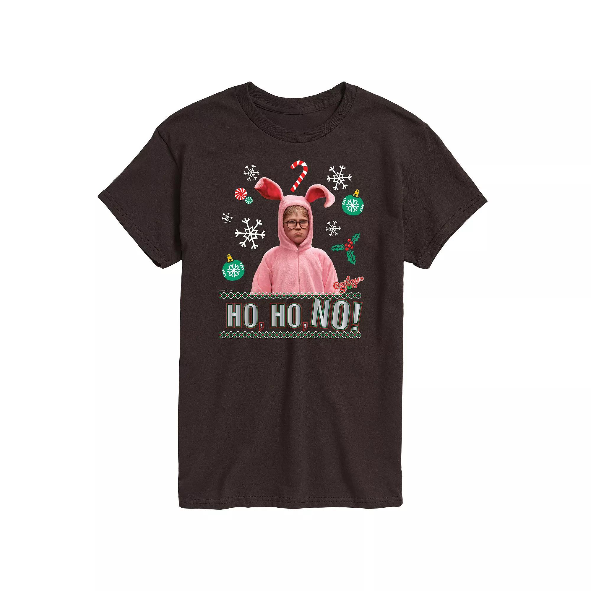 Big & Tall A Christmas Story Ho Ho Ho Pink Bunny Graphic Tee, Men's,  Product Image