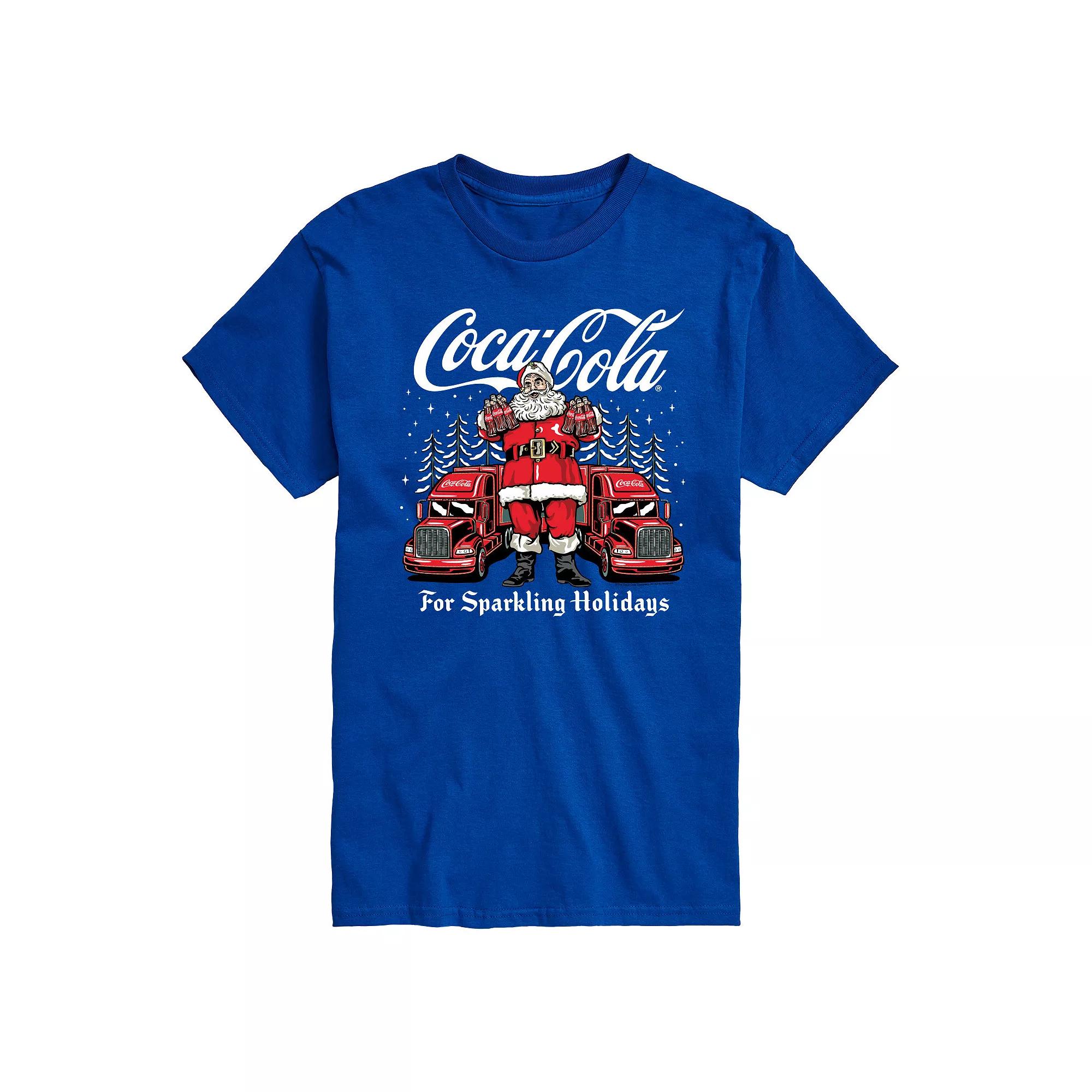 Big & Tall Coca-Cola Santa For Sparkling Holidays Graphic Tee, Men's,  Product Image