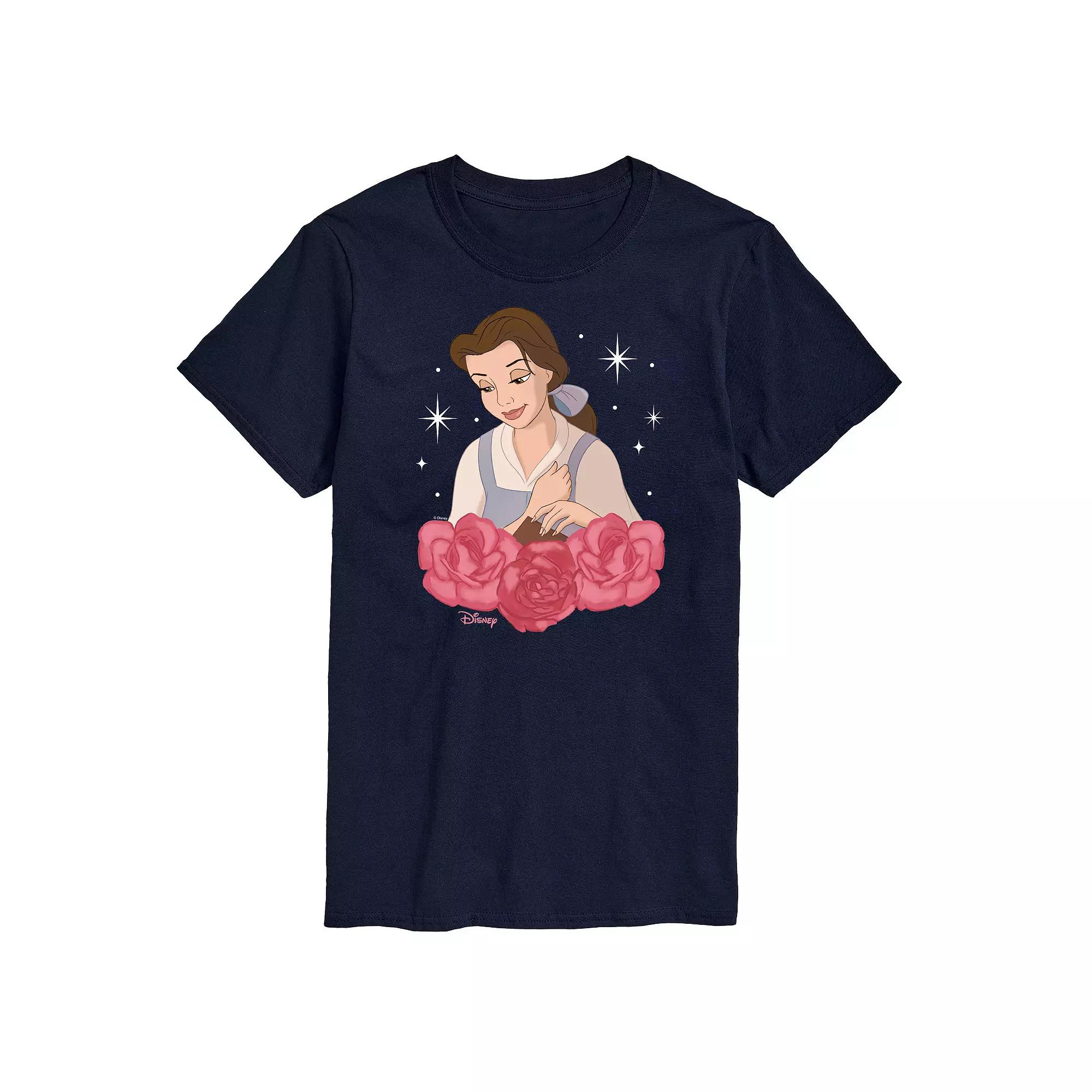 Disney Princess Big & Tall Belle Roses Graphic Tee, Men's,  Product Image