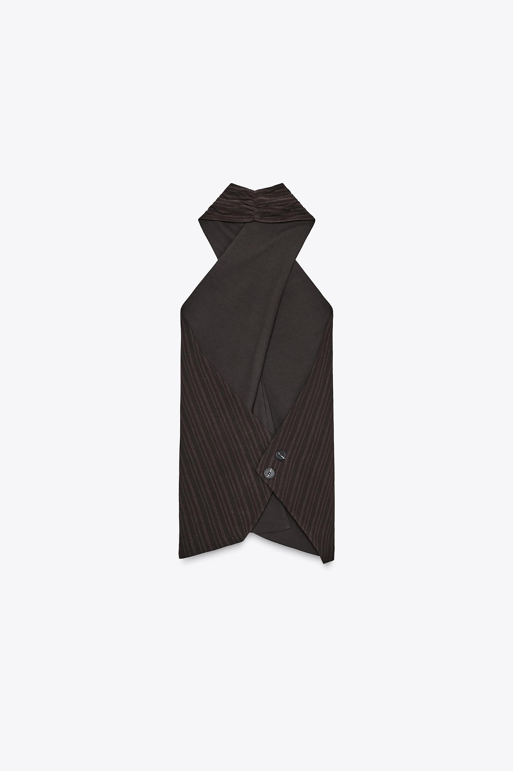 STRIPED HALTER TOP Product Image