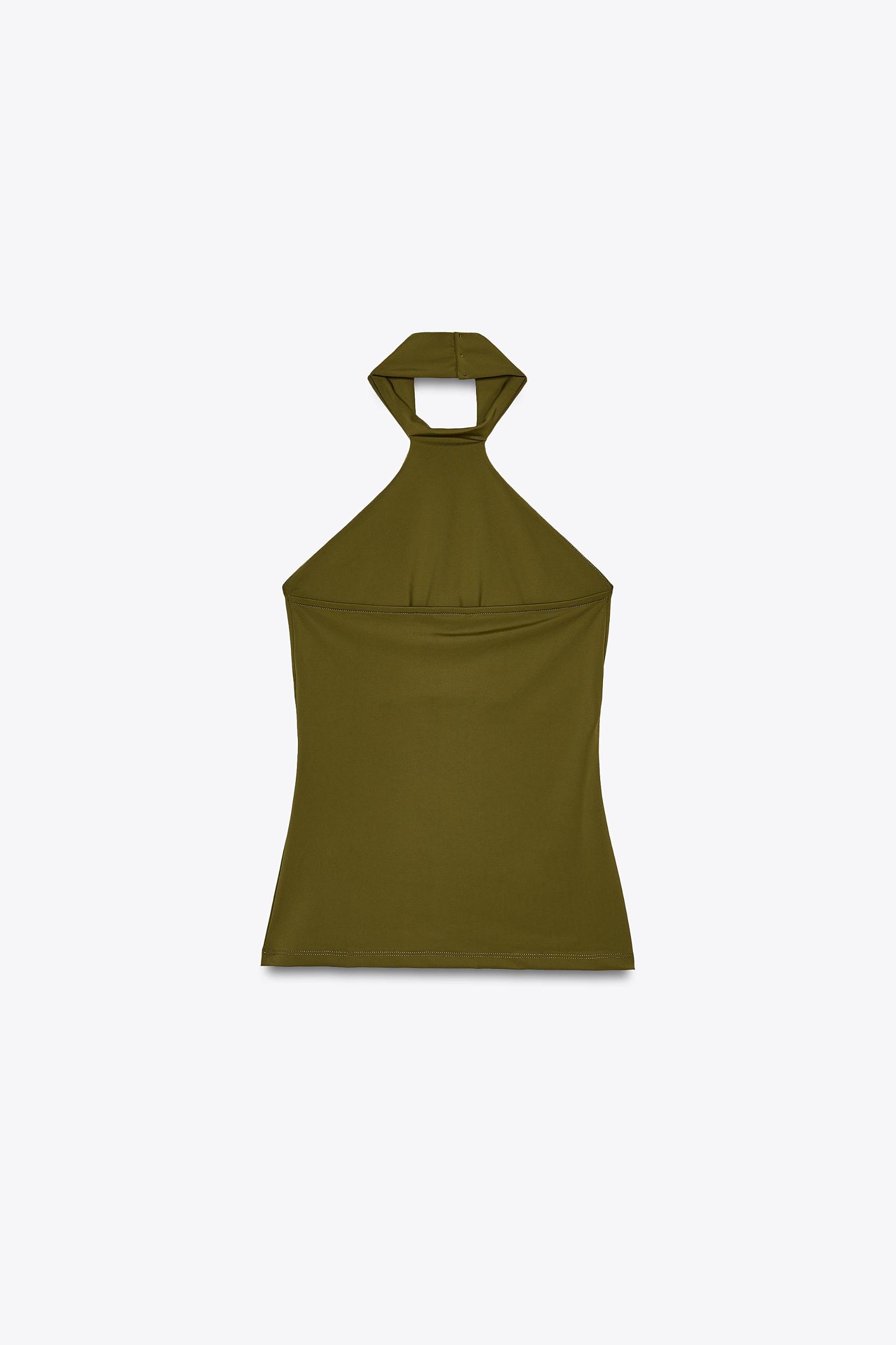 POLYAMIDE HALTER TOP Product Image