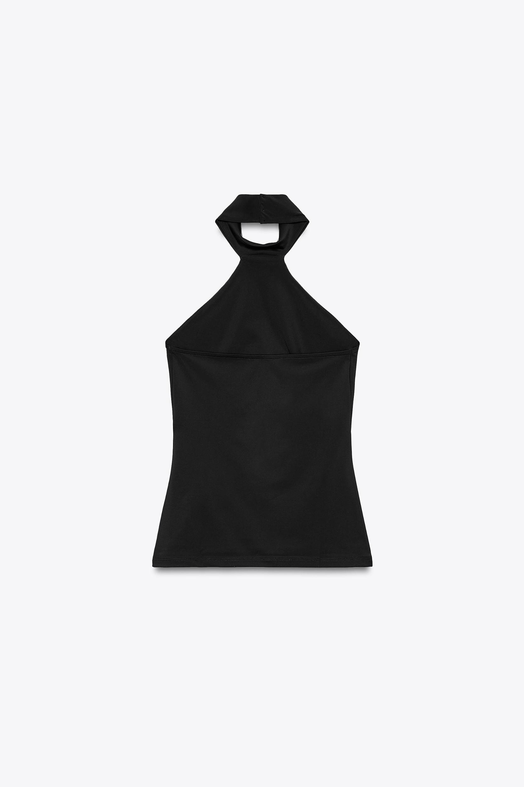 POLYAMIDE HALTER TOP Product Image