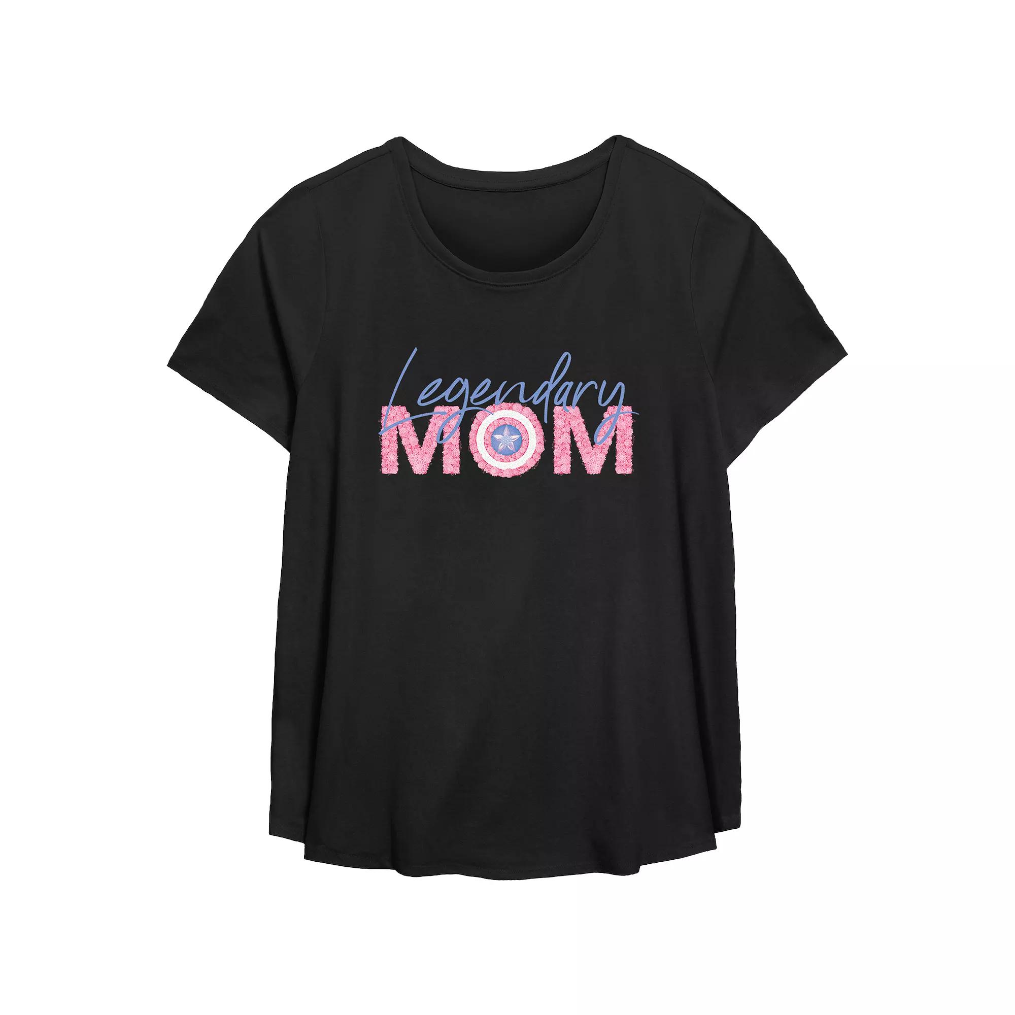 Plus Size Garfield Best Mom Scoop Hem Flowy Graphic Tee, Women's, Size: 2XL, Black Product Image