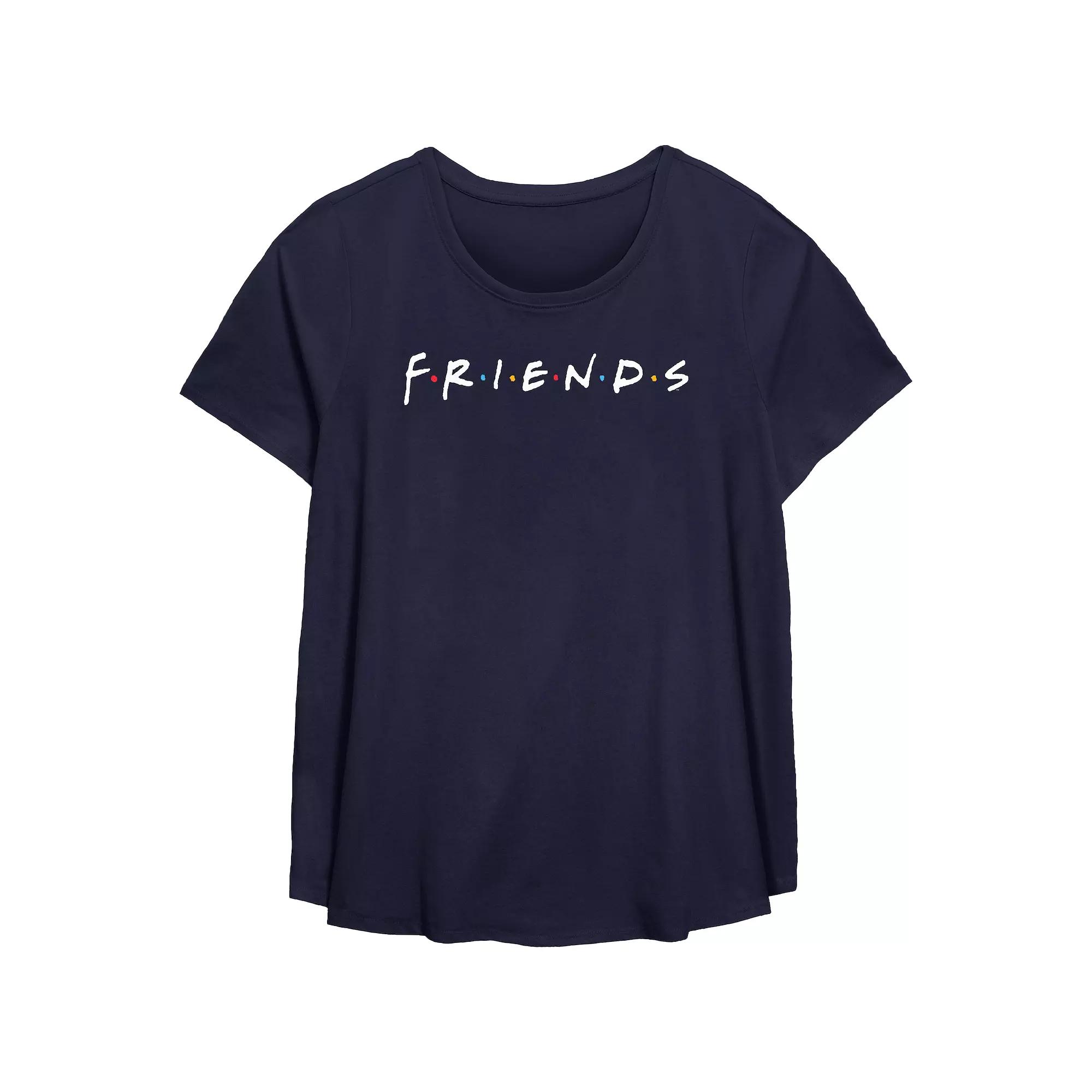 Plus Size Friends Classic Logo Graphic Tee, Girl's, Size: 3XL, Blue Product Image