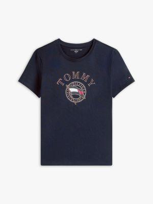 Embroidered Wavy Flag Logo T-Shirt Product Image