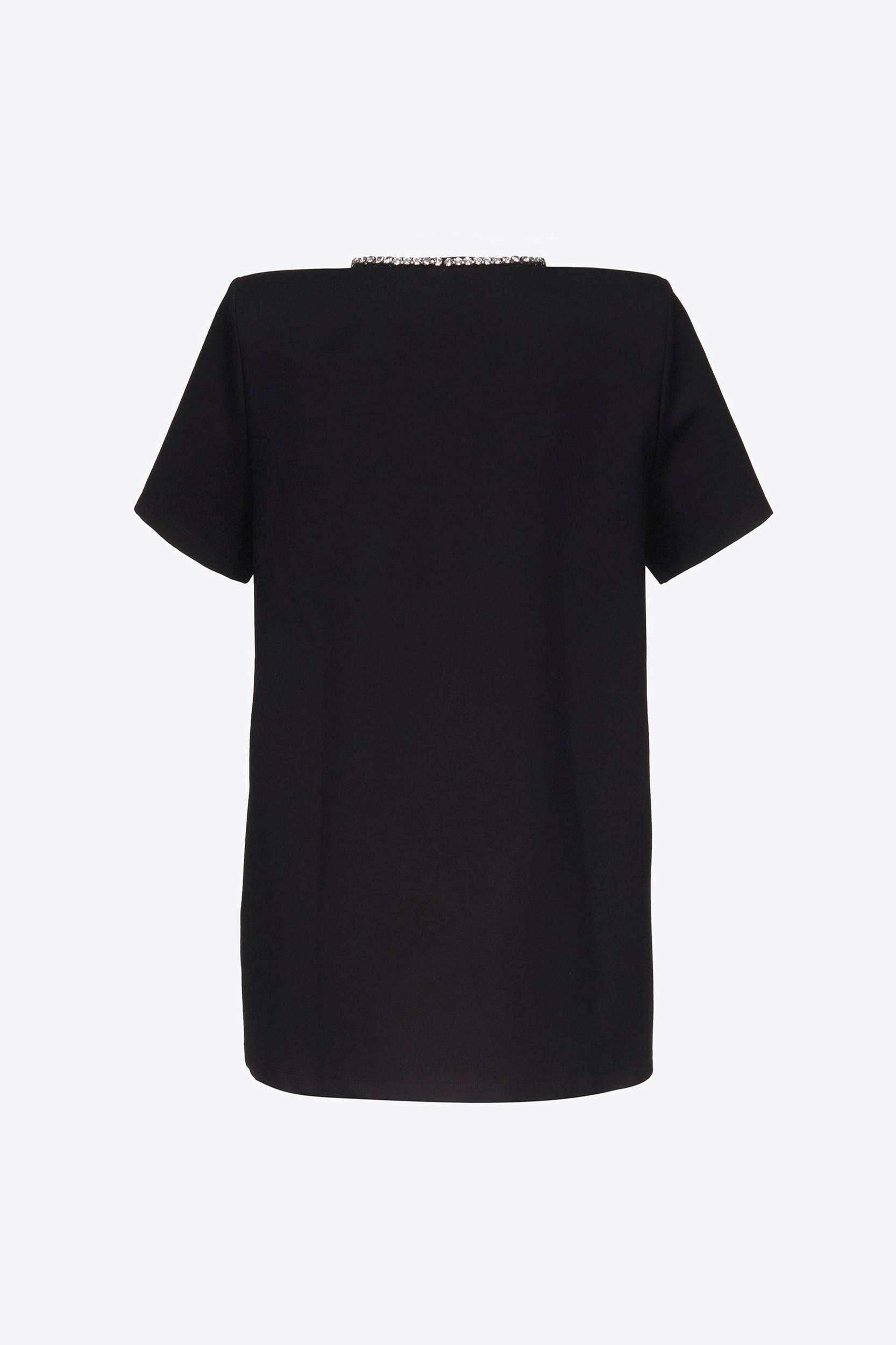 Crystal Bow V-Neck T-Shirt Dress Product Image
