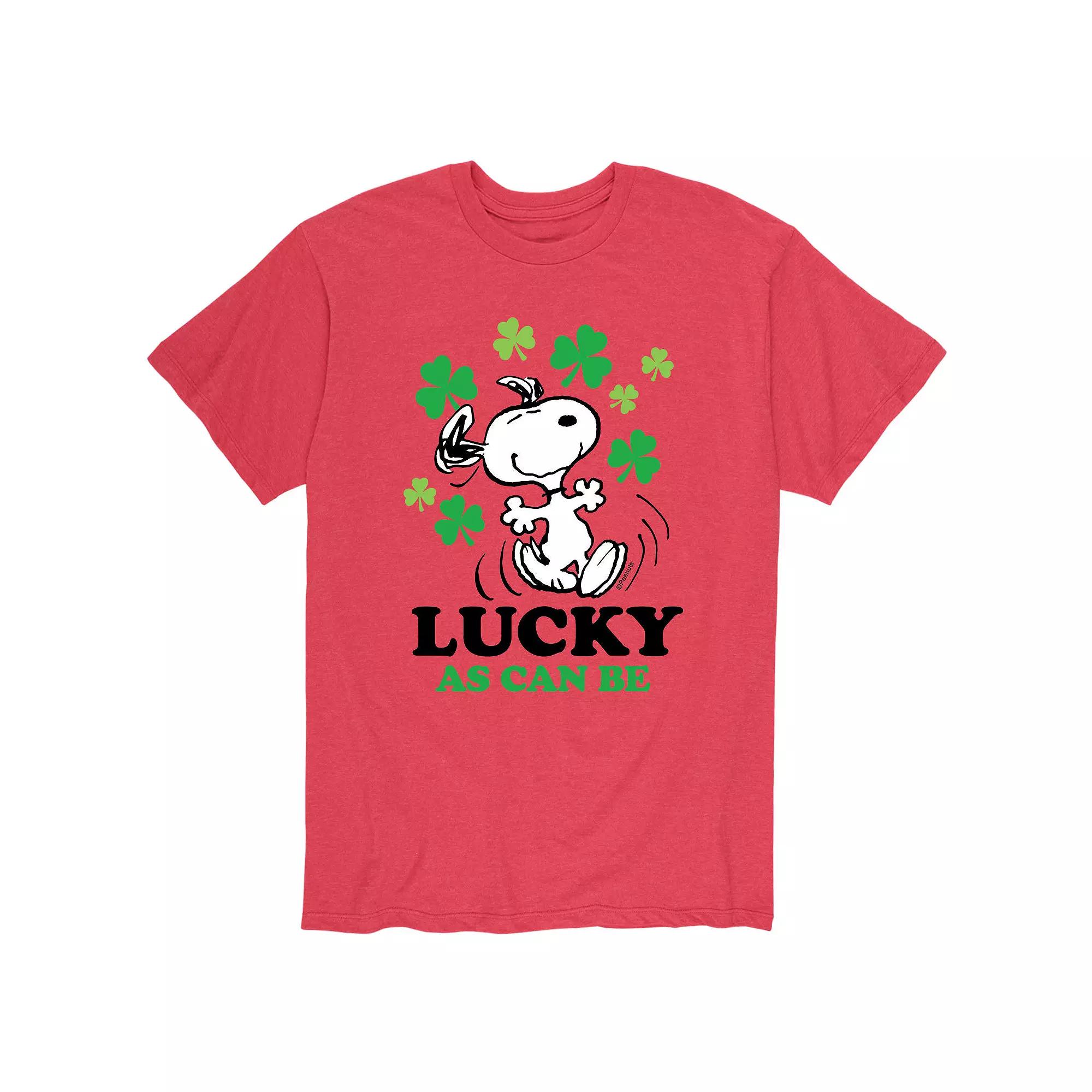 Men's Peanuts Snoopy St. Patrick's Day "Lucky As Can Be" Tee,  Product Image