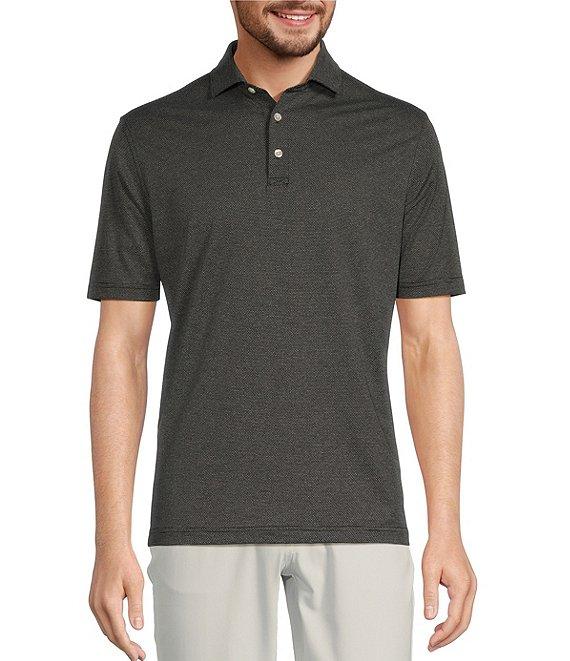 Hart Schaffner Marx Short Sleeve Luxury Performance Texture Polo Shirt Product Image