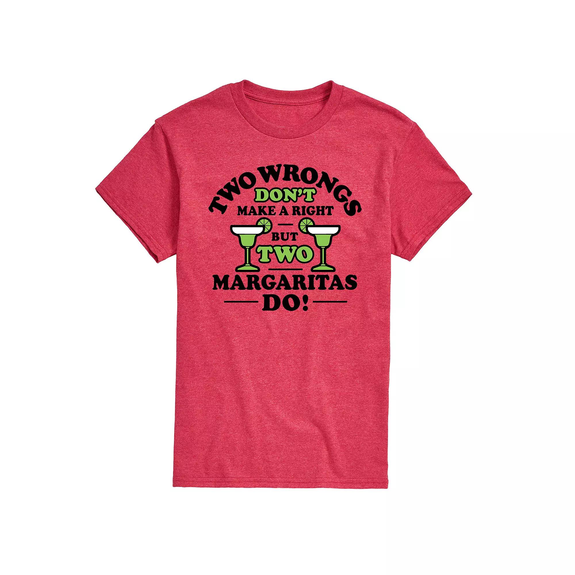 Men's Two Wrongs Right Margaritas Graphic Tee,  Product Image