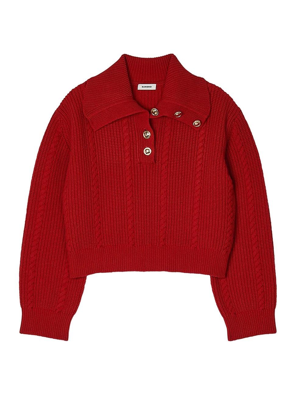 Womens Buttoned Neck Jumper Product Image