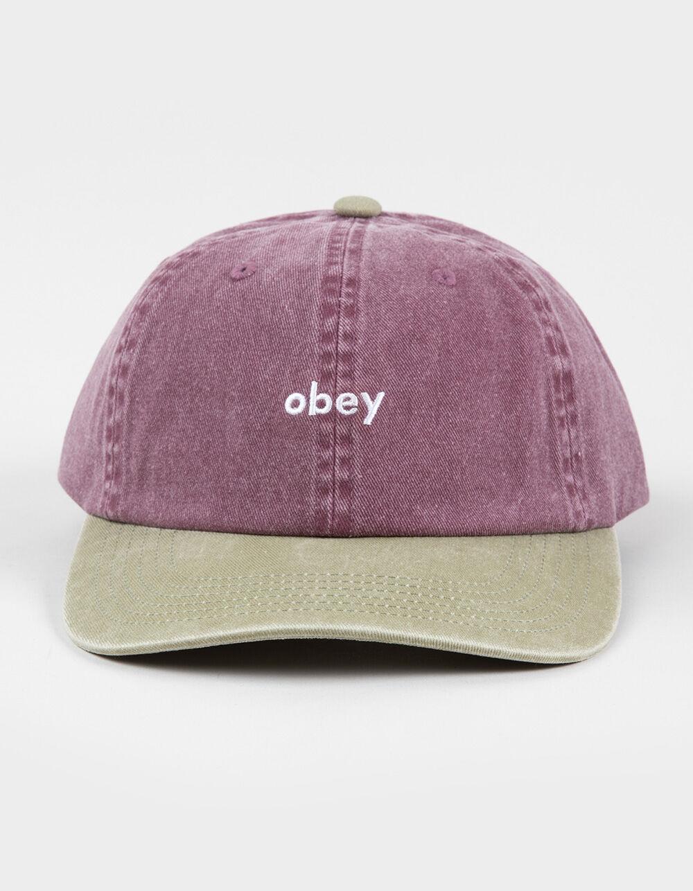 OBEY Pigment 2 Tone Lowercase Strapback Hat - BLACK COMBO Product Image