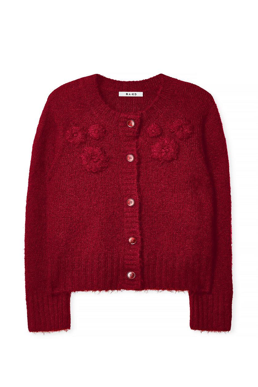 Knitted Flower Cardigan Product Image