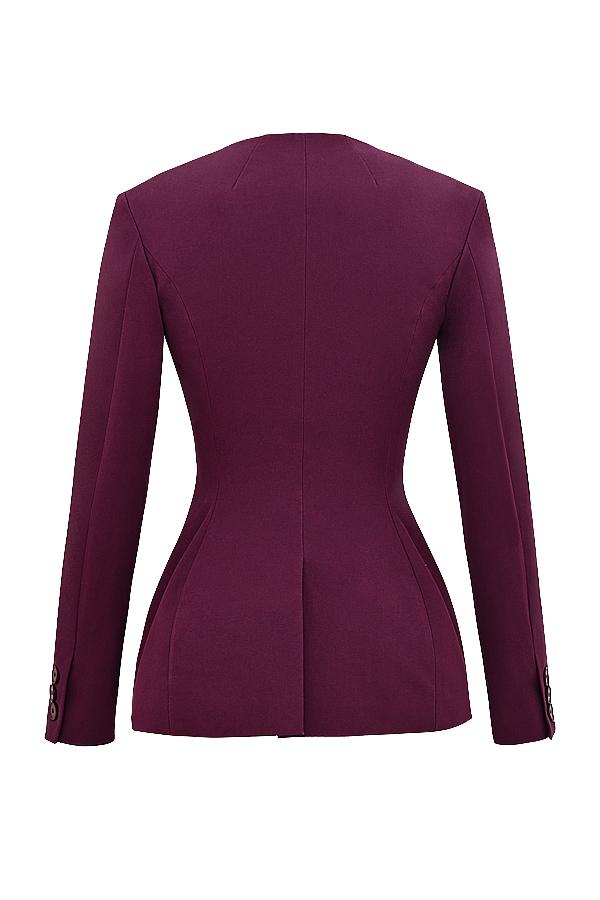 Theodora  wine deep v blazer - sale Product Image
