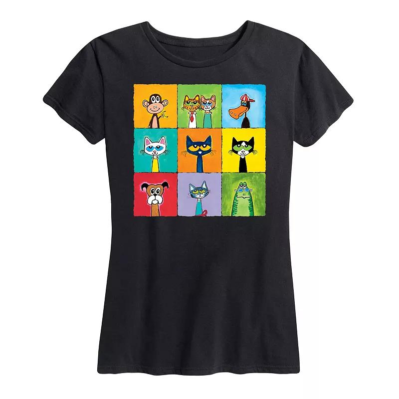 Women's Pete The Cat Family & Friends Collage Graphic Tee, Girl's,  Product Image