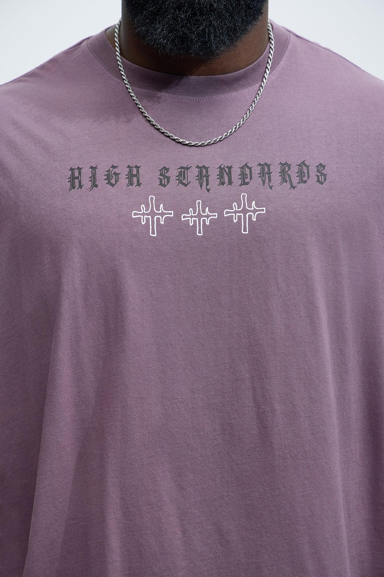 High Standards Oversized Short Sleeve Tee - Purple Product Image