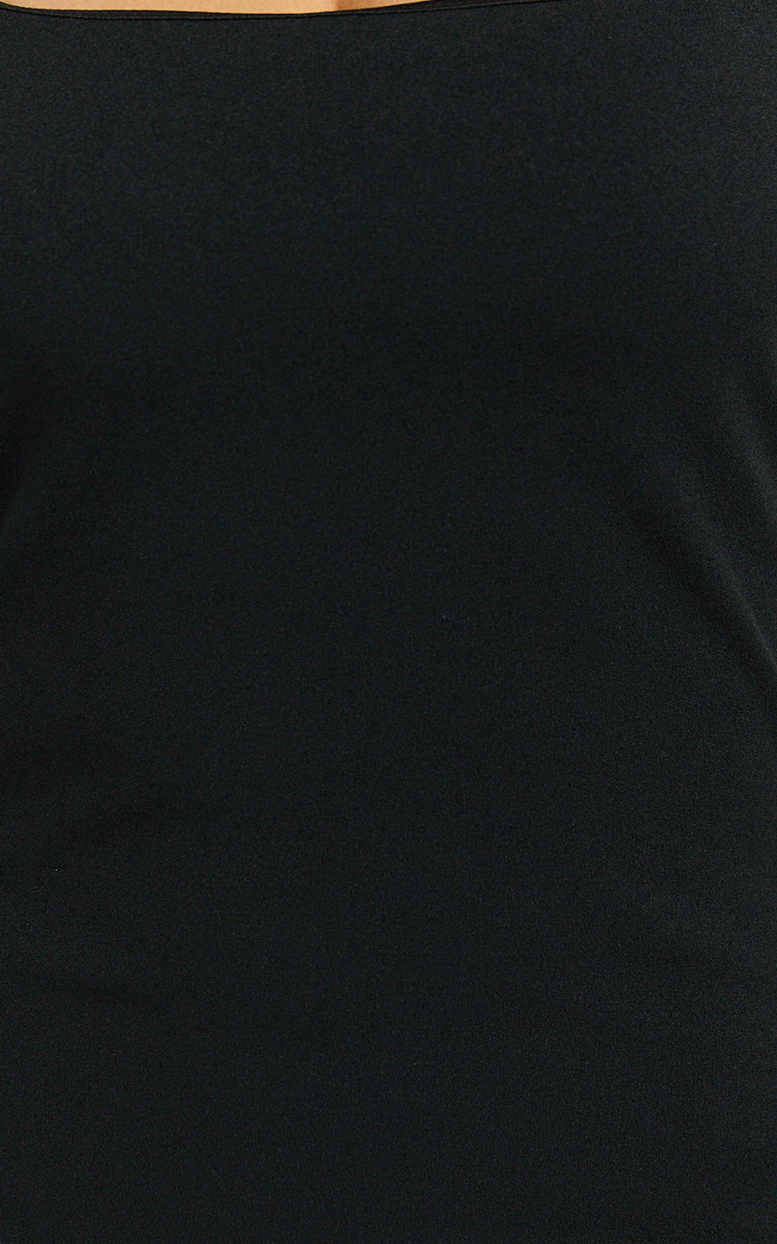 Lani Mini Dress - Square Neck Jersey Bodycon Dress in Black Product Image