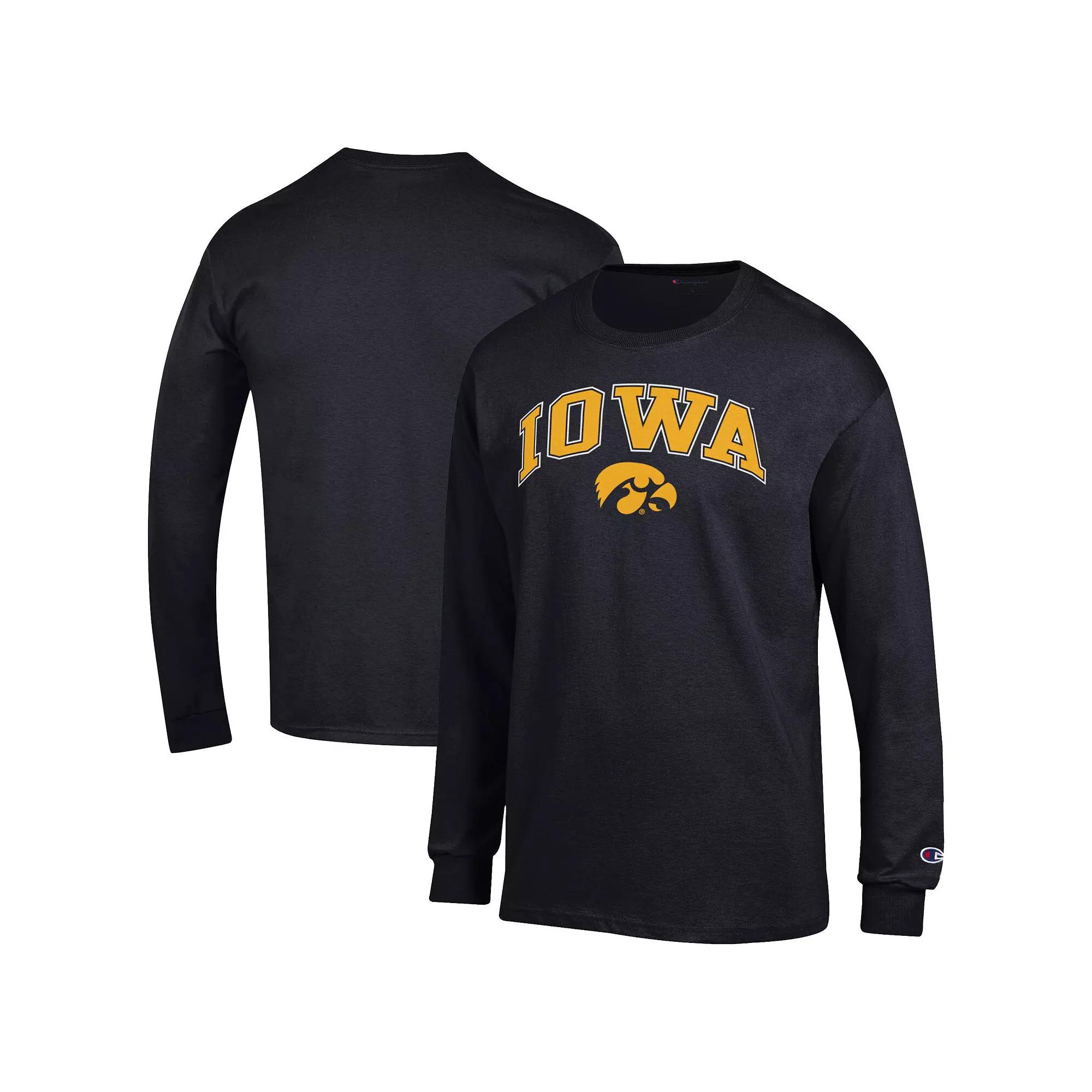 Men's Champion Navy Arizona Wildcats Arch Over Logo 2-Hit Long Sleeve T-Shirt,  Product Image