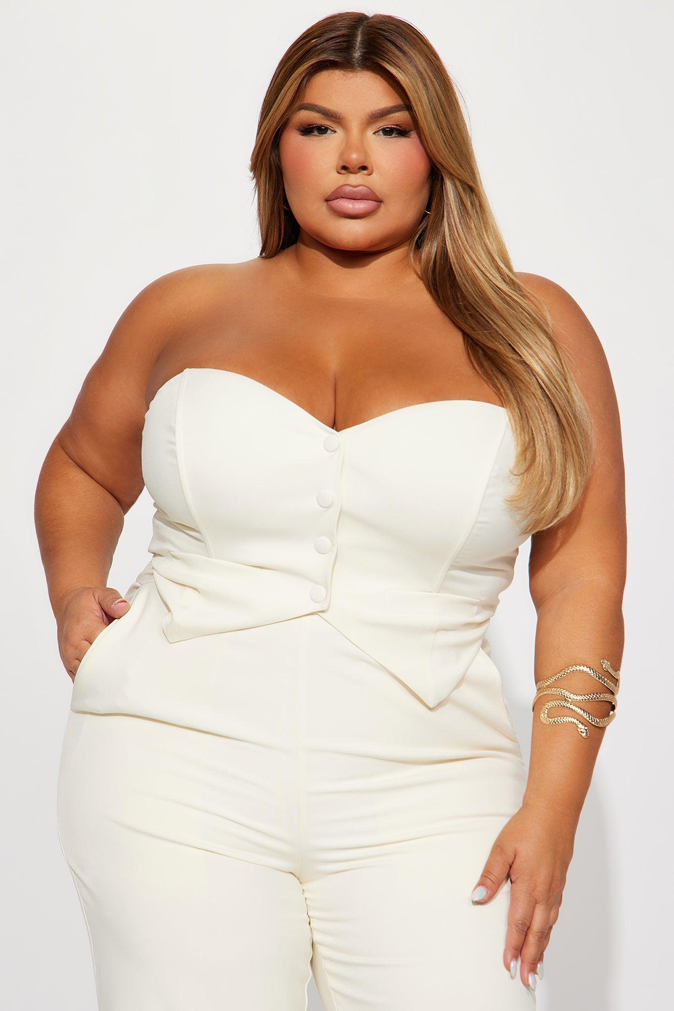 Amelia Two Piece Pant Suit - Cream Product Image