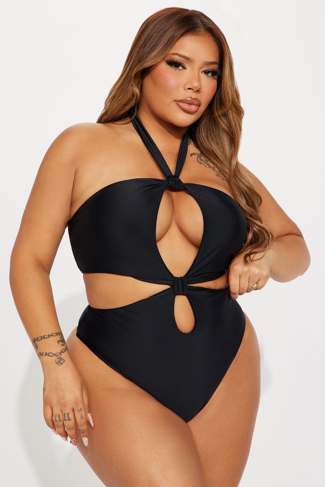 Elaine Cutout 1 Piece Swimsuit - Black Product Image