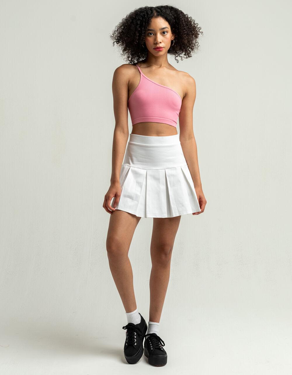 FULL TILT White Tennis Skirt - WHITE Product Image