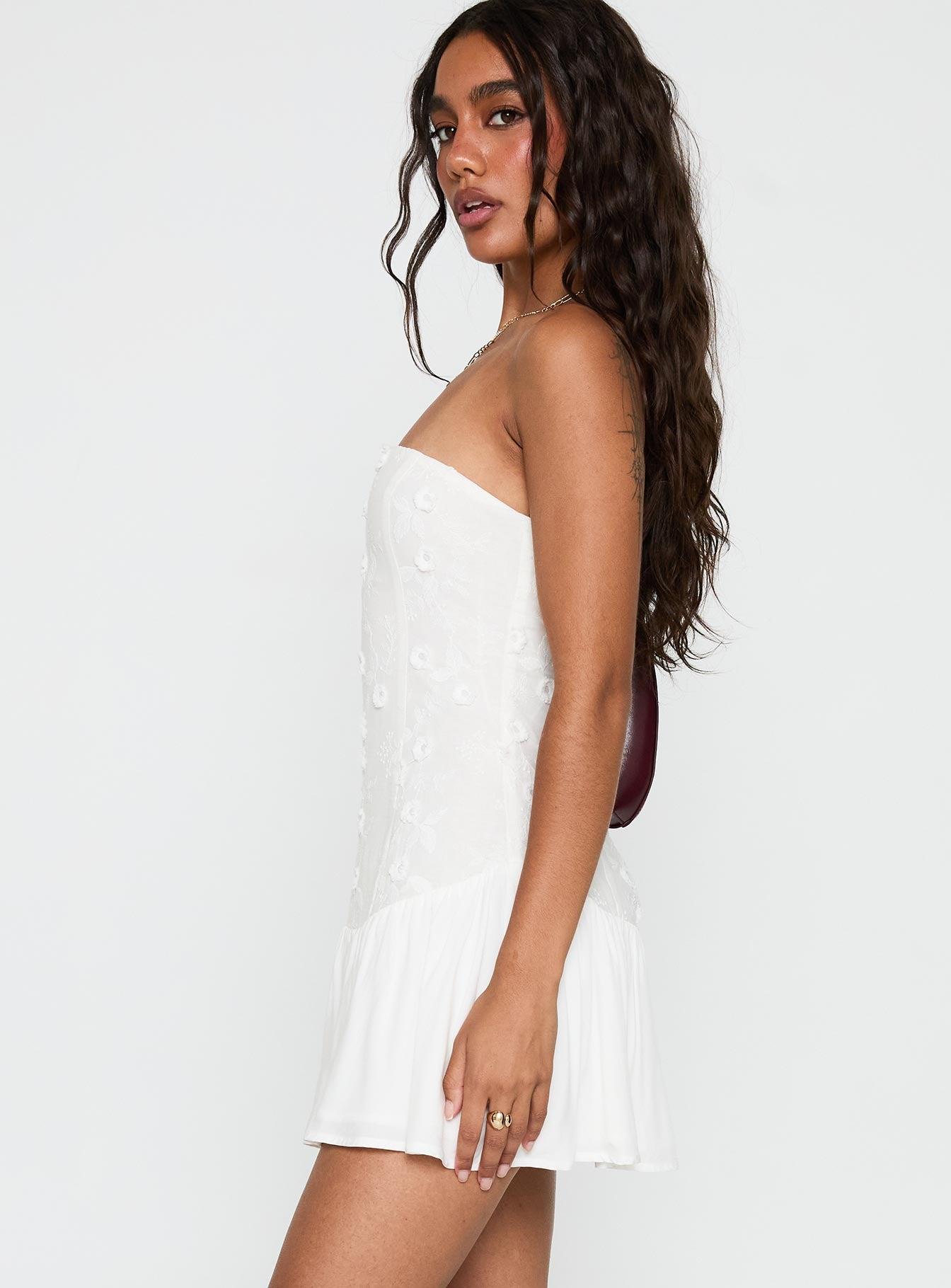 Envie Strapless Mini Dress White Product Image