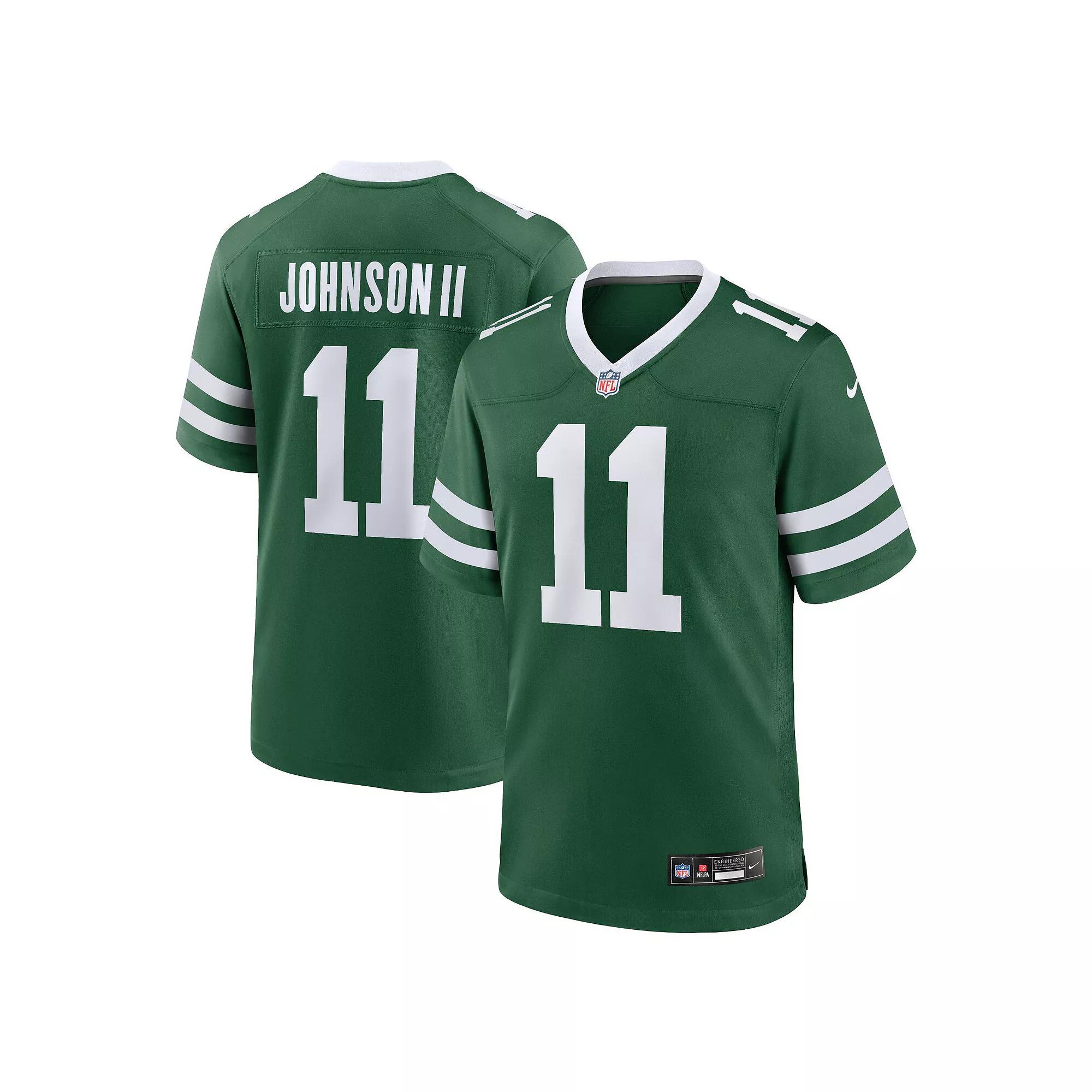 Men's Nike Jermaine Johnson II Legacy Green New York Jets Game Jersey, Size: Large Product Image