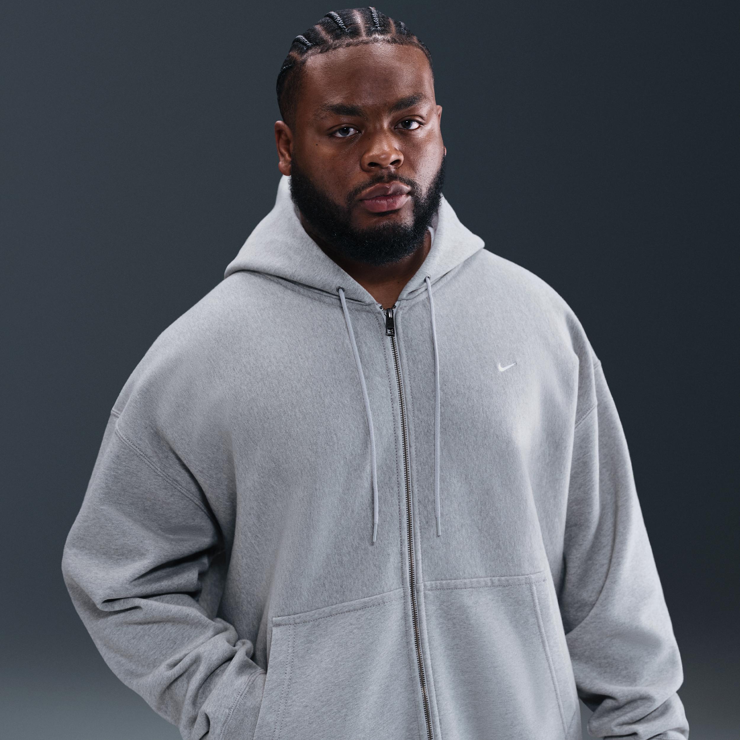 Nike Mens Solo Swoosh Full-Zip Fleece Hoodie | HV1084-063 Product Image